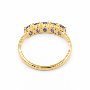 Bague en Tanzanite Ovale Cinq Pierres, Argent Sterling 925, Collection Designer Étapes de Vie, Bijoux de Créateur - Product Image 6