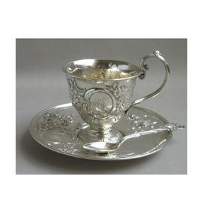 Gobelets à dessert en acier inoxydable gaufré élégants, mini verres, gobelets à glace ronds à pied - Product Image 4