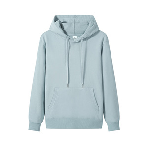 Los mejores fabricantes 300GSM Custom Y2K Baggy Soft Winter Sports Streetwear Cordón Plain Solid Pullover Hoodies para Unisex - Product Image 1