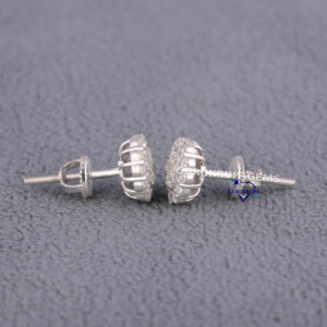 925 Sterling Silver Stud Earring Brilliant Cut Moissanite <b>Diamond</b> with VVS Clarity Gold Plated Fine Jewelry Gift for Women - Product Image 6