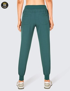 กางเกงขายาวทรงตรงสำหรับผู้หญิง ผ้าแคนวาส 100% ระบายอากาศ แห้งเร็ว มีเชือกผูกปรับได้ หลายกระเป๋า เหมาะสำหรับฤดูหนาว - Product Image 5