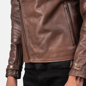 Veste en cuir à manches longues OEM ODM 2025 de haute qualité, vente en gros, dernière conception, vêtements d'hiver pour hommes - Product Image 5