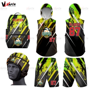 เสื้อเจอร์ซีย์ฟุตบอล7V7แบบระบายอากาศได้กางเกงขาสั้นชื่อทีมออกแบบได้ตามต้องการ - Product Image 3