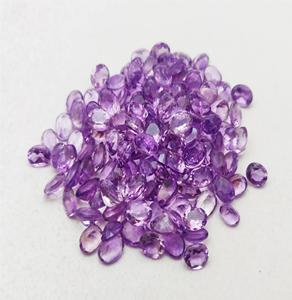 Améthyste brésilienne naturelle, taille ovale facettée, couleur violette, pierre en vrac calibrée, Coscatl Exports, évaluation tierce partie en ligne - Product Image 1
