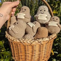 Lustige positive Kartoffel spielzeug gestrickte Häkel puppen für Abschluss feier Geburtstags feier Dekorationen PP Baumwolle gefüllt Cheer Geschenke