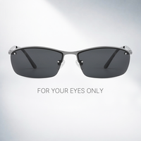 Lunettes de soleil TFB en métal et acétate, rectangulaires, style cyberpunk millénaire, polarisées UV400, fines, élégantes, tendance, luxueuses
