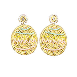 ต่างหูลูกปัดแบบถักด้วยมือดีไซน์เนอร์สำหรับผู้หญิงเครื่องประดับเทียมแฟชั่นหลากสีขายส่ง - Product Image 1