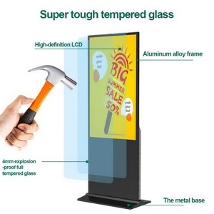 32 43 49 55 65 inch di động ngoài trời kỹ thuật số biển kiosk màn hình cảm ứng tầng thường vụ dọc Máy nghe nhạc quảng cáo - Product Image 3