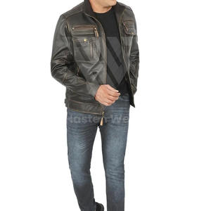 Hasten Wears Ropa de invierno para hombres Chaqueta de cuero de estilo retro Diseña tu propio nuevo estilo Abrigos de piel de oveja para exteriores para hombres - Product Image 6