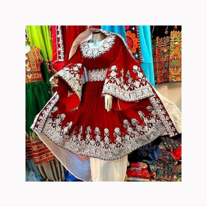 Vestidos de mujer afganos a la moda para mujer manga larga kameez hermosa combinación de colores vestido tradicional afgano a la venta - Product Image 3