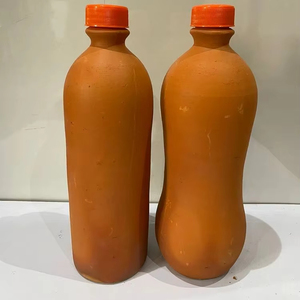 Botella de agua de arcilla de terracota hecha a mano clásica ecológica de primera calidad con tapa para uso en exteriores directamente del proveedor de la India - Product Image 1