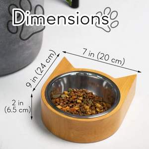 Bol pour animaux de compagnie en bois naturel de haute qualité Conception Unique Fabriqué à la main Forme arrondie Marque Lavihexco pour chats chiens Utilisation quotidienne directe - Product Image 2
