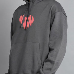 Sweat à capuche en molleton de coton noir de haute qualité, personnalisé pour homme, avec strass, fermeture éclair intégrale, en coton mélangé, sweat à capuche avec strass pour homme - Product Image 2