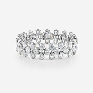 Pulseras de diamantes de laboratorio y oro blanco hechas a mano de lujo, accesorios clásicos de moda para mujer, alta joyería de oro sólido de 18K OEM - Product Image 2