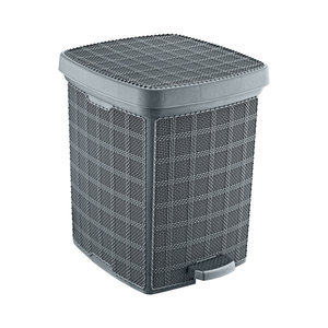 Afossa 18L Durable Eco-Friendly Plastic Trash <b>Bin</b> Easy Open Lid <b>Pedal</b> Hands-Free Kitchen Bathroom Rectangle Factory Direct - Product Image 1