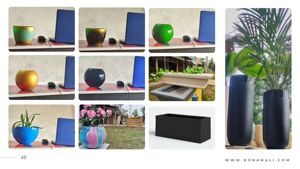 Maceta rústica FRP ecológica Fisto, maceta personalizada, diseño clásico, decoración del hogar, suelo, flores artificiales - Product Image 4