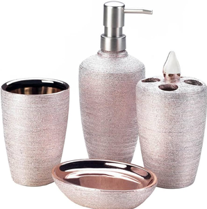 Juego de tocador de baño de metal Marrón mate moderno Accesorios de chapa a precios al por mayor - Product Image 2