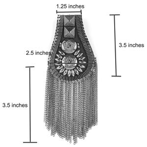 Épaulettes cousues à la main fabriquées en usine pour uniforme, épaulettes à plusieurs bretelles avec base en tissu durable - Product Image 4