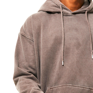 Sudadera con capucha de algodón de gran tamaño de 300/350gsm, sudaderas con capucha Boxy Fit para hombre, Sudadera con capucha Unisex Superb French Terry Blank Heavyweight con logotipo personalizado - Product Image 5