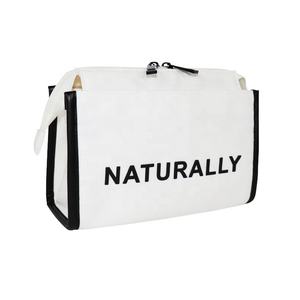 New Arrival White Color <b>Recycled</b> Cotton Canvas Cosmetic <b>Bag</b> for Daily Use - Product Image 3