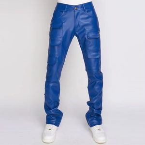 Pantalons en cuir pour moto de haute qualité pour hommes, fabrication professionnelle, pantalon en cuir sur mesure à taille haute - Product Image 1