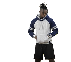 Sports Active Hoodie Men's Hooded Sweatshirt Zip Pocket Running Solid Hooded Custom Hoodie - Product Image 2