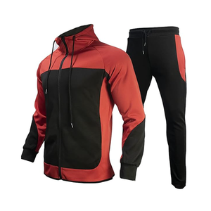 ชุดกีฬามีฮู้ด2ชิ้นเสื้อฮู้ดสีตัดกันชุดวอร์มลำลองสำหรับฤดูใบไม้ร่วง - Product Image 5