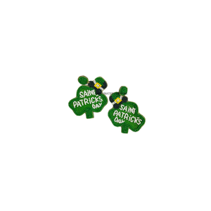 Nouvelles boucles d'oreilles pendantes/clous personnalisables en perles de verre et strass pour femme, collection AP CURATED COUTURE, pour la Saint-Patrick - Product Image 2