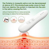 Stylo anti-démangeaisons portable à piles en ABS avec thérapie thermique pour soulager les piqûres de moustiques, idéal pour la maison et les voyages