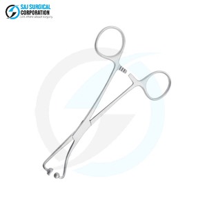 Pince à serviettes manuelle de qualité hospitalière à articulation bilatérale en acier inoxydable, durable, réutilisable, certifiée CE, performance chirurgicale fiable - Product Image 1