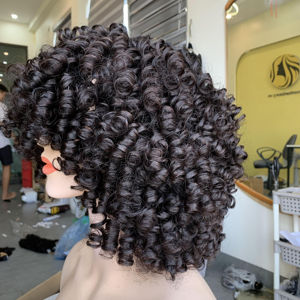 วิกผมมนุษย์หยิกหยักศกสำหรับผู้หญิงผิวดำวิกผมลูกไม้แบบเต็มหยิกหยักศก - Product Image 1