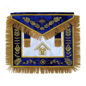 ผ้ากันเปื้อนคราฟท์สำหรับพิธีกรรมสีขาวและสีเขียวขุ่นลายมัวร์ อุปกรณ์เสริมสำหรับพิธีกรรมฟรีเมสันทุกประเภท ผู้ผลิต บริการ OEM - Product Image 5