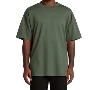 2025สีเขียวมะกอกของผู้ชายเสื้อยืด100% โอเวอร์ไซส์ระบายอากาศแห้งเร็วพิมพ์ลายได้ตามต้องการ - Product Image 1