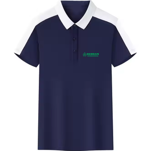 Camiseta Polo de Algodón para Hombre Behram International, Manga Corta, Ribete en Contraste, Logotipo Bordado, Estilo Casual, Corte Regular - Product Image 2