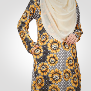 Vestido SIPO Moderno y Modesto Estilo Eid Baju Raya Kurung, Transpirable, de Fibra de Poliéster, con Estampado para Mujeres Musulmanas, Malasia, Pahang - Product Image 4