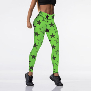 New Style Plus Size Print <b>Legging</b> Women Stars Printing <b>Leggings</b> Elastic Waist Pants Elasticity Stars Tie Dye Yoga <b>Leggings</b> - Product Image 2