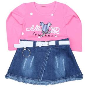 Robe à manches longues pour filles - Rose - Product Image 2