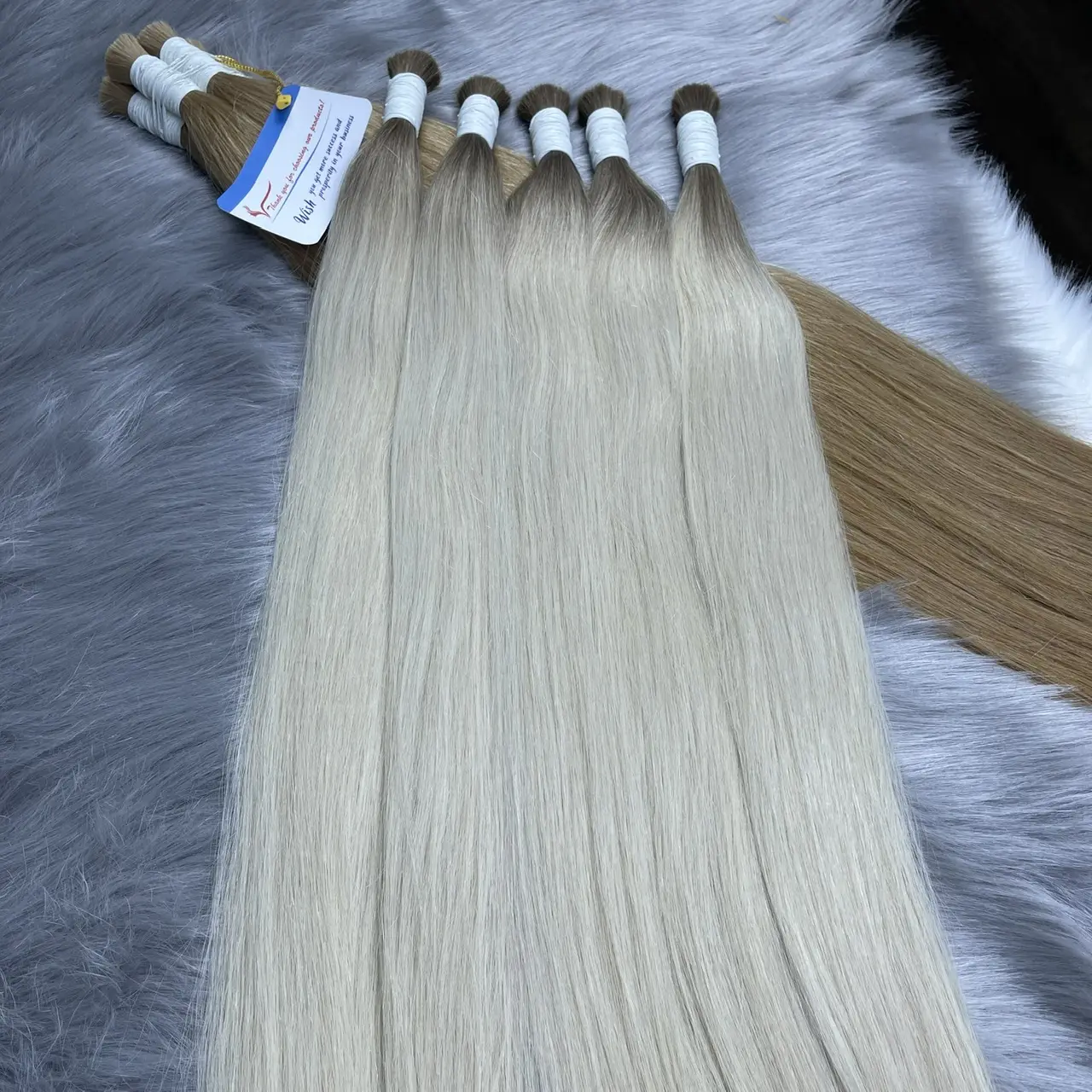 TOP SELLING 100% Human Hair With The Best Price List Hair Bulk Cold Color Vietnamese