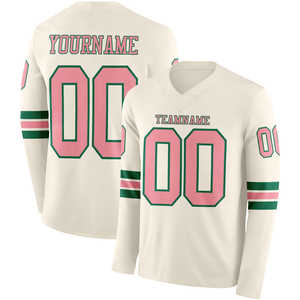 Custom Breathable Anti-Bacterial American Football Jersey <b>Long</b> <b>Sleeve</b> Game Uniform XL Plus Size - Product Image 1