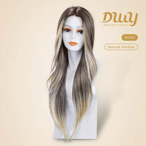Olive-DWY for Ombre <b>Brown</b> and Blonde Synthetic <b>Wig</b> with Free Part Lace Front Curly Synthetic <b>Wig</b> - Product Image 2