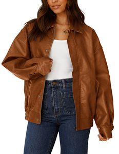 Veste en cuir pour femmes en gros, veste en cuir à manches longues unie pour femme, logo de conception OEM, vestes en cuir en gros pour femmes - Product Image 1