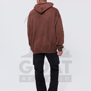 Sudaderas con Capucha Personalizadas con Logotipo, 100% Algodón, Estampado Sólido de Invierno, 280 g/m², Estilo Y2K, Ropa Urbana Informal para Hombre, Hecha en Pakistán - Product Image 4