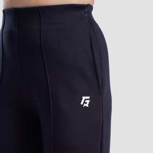 Pantalones Anchos Aura Azul Marino para Mujer, Transpirables, de Cintura Alta, con Estampado Moderno, Talla XS, Tejidos, para Verano - Product Image 5