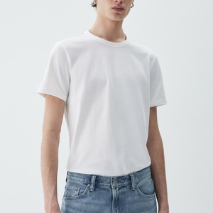 เสื้อยืดขนาดผู้ใหญ่สำหรับผู้ชายเสื้อยืดลำลองสีพื้นน้ำหนักเบา - Product Image 4