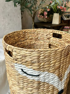 ตะกร้าผักตบชวาธรรมชาติทำมือ2ชุด - Product Image 3