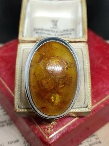 925 Sterling Silver Classic Style <b>Ring</b> Pear Cut Baltic <b>Amber</b> Gemstone Fine Wedding Bezel Setting for Women for Engagement - Product Image 4