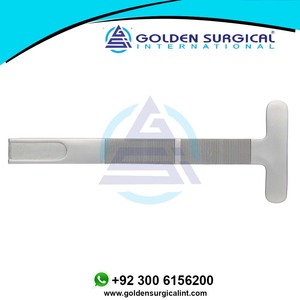 Ciseau médical pour rhinoplastie Robin plat avec poignée en T de 8mm de large, longueur totale 160mm ciseau de chirurgie plastique - Product Image 2