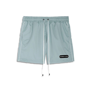 Oem Custom Manufacture Piping Lightweight Nylon <b>Shorts</b> Customized Summer Relaxed Fit <b>Shorts</b> With Rubber <b>Patch</b> - Product Image 5