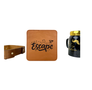 Sous-verre en cuir au design élégant pour la maison, fournitures d'hôtel, sous-verre en cuir pour la table à thé, nouveau style pour les cadeaux de fête de mariage - Product Image 1