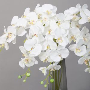 Flores artificiales de Phalaenopsis para decoración del hogar, 6 uds., flores artificiales de orquídeas, tallos, plantas, tallos - Product Image 2